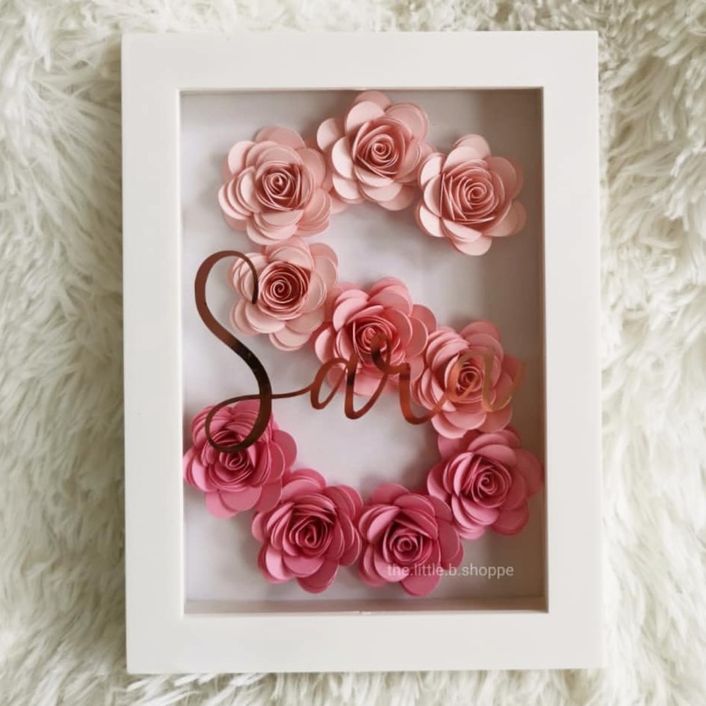 Personalized Inicial flowers frame. 🎀